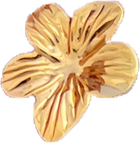 14K Gold Plated Flower Ear Cuff for Women Floral Earrings