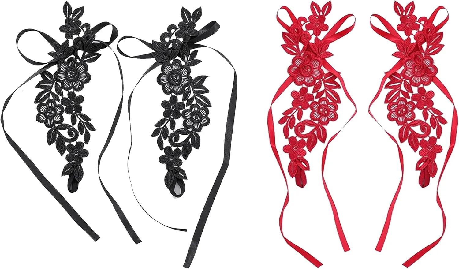 2 Pairs Lace Barefoot Sandals Lace Embroidered Ankle Chain Toe Ring Women's Party Holiday Foot Jewelry