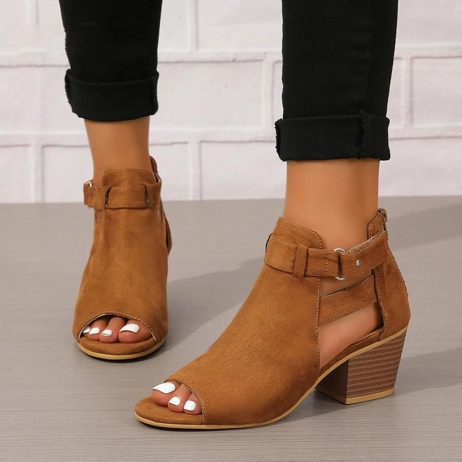 2025 Women Block Chunky Heels Sandals Outdoor Ladies Dress Slip-On Slides Comfortable Dance Party Wedge Heel Shoe with Ankle Strap Fashion Beach Vacation Slippers Breathable Walking Footwear