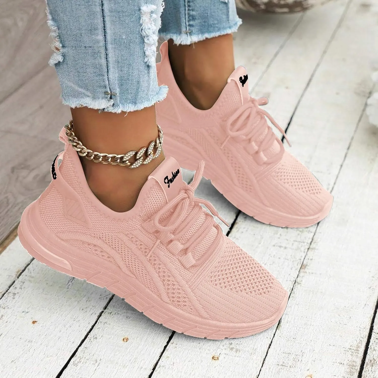 2025 Women Closed Toe Shoes Fashion Breathable Mesh Sport Sneakers Comfortable Non-Slip Slip-On Loafer Slides Summer Beach Vacation Slippers Indoor/Outdoor Lace Up Walking Footwear
