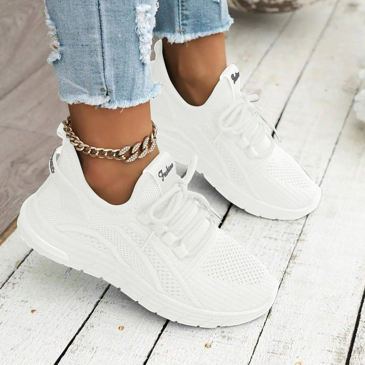 2025 Women Closed Toe Shoes Fashion Breathable Mesh Sport Sneakers Comfortable Non-Slip Slip-On Loafer Slides Summer Beach Vacation Slippers Indoor/Outdoor Lace Up Walking Footwear