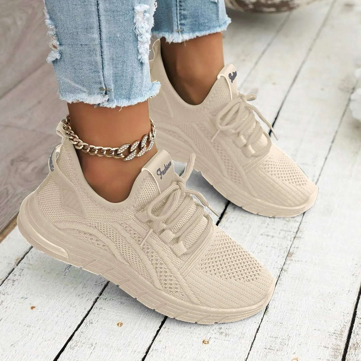 2025 Women Closed Toe Shoes Fashion Breathable Mesh Sport Sneakers Comfortable Non-Slip Slip-On Loafer Slides Summer Beach Vacation Slippers Indoor/Outdoor Lace Up Walking Footwear