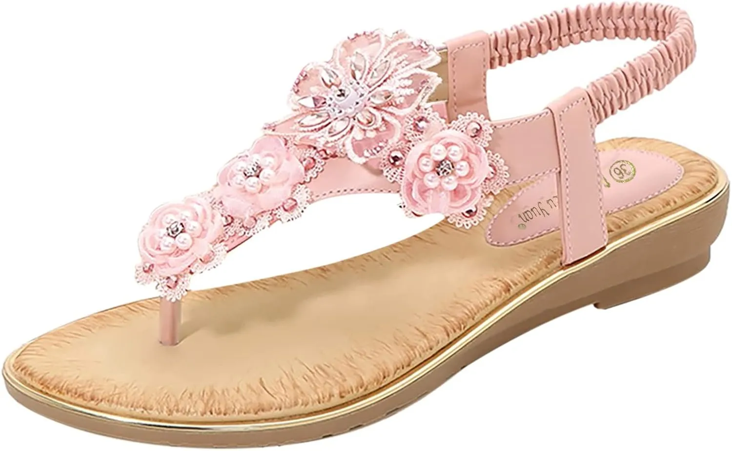 2025 Women Orthopedic Sandals Stylish Cute Flower Walking Footwear with Arch Support Comfortable Non-Slip Open Toe Soft Sole Flats Slides Breathable Clip Toe Flip Flops Outdoor Summer Low Heel Shoe