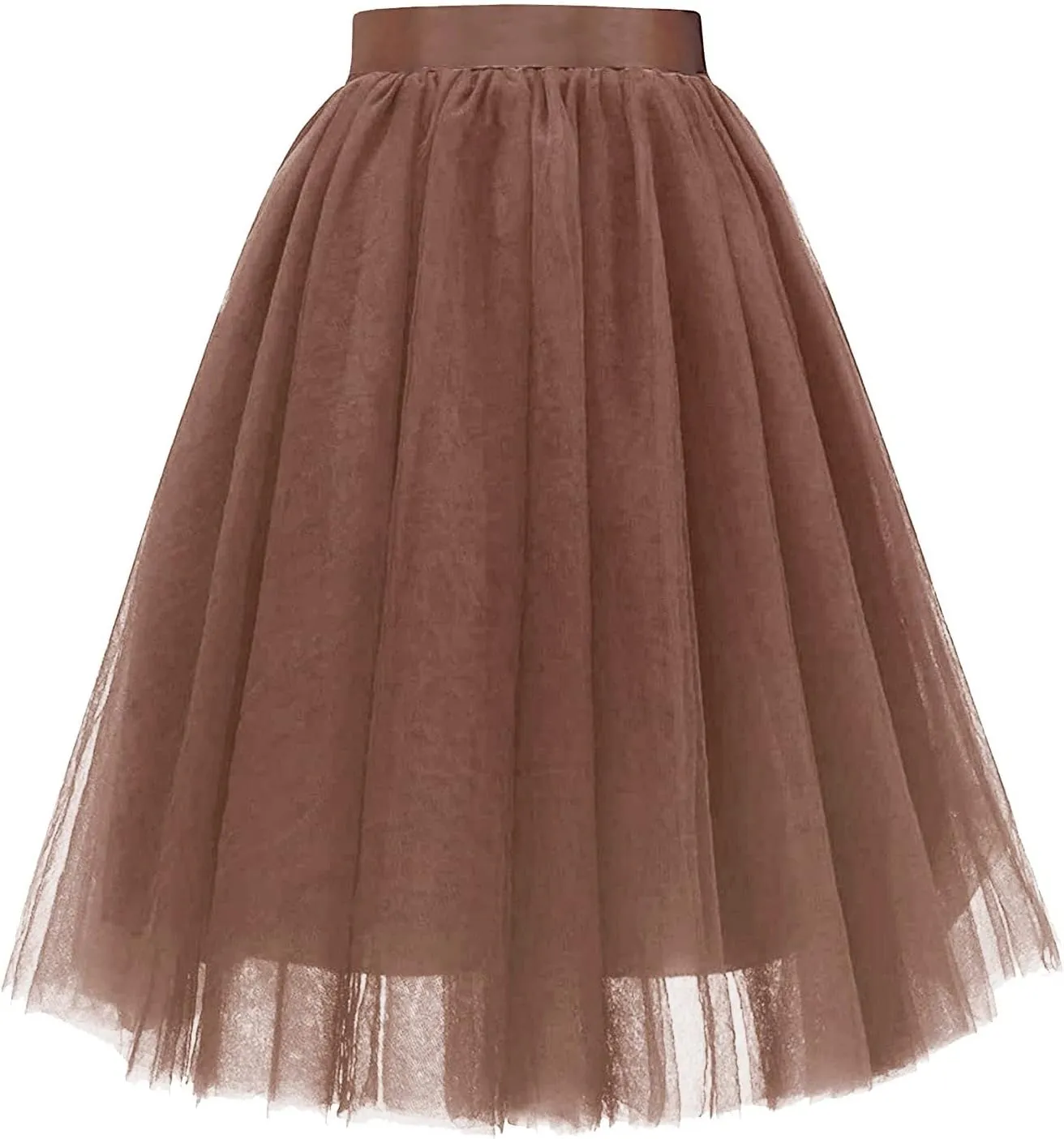 Adult A-line Tulle Skirt Bridesmaid Petticoat Tutu for Women Layered Short Prom Party Midi Skirt Mini Skirt
