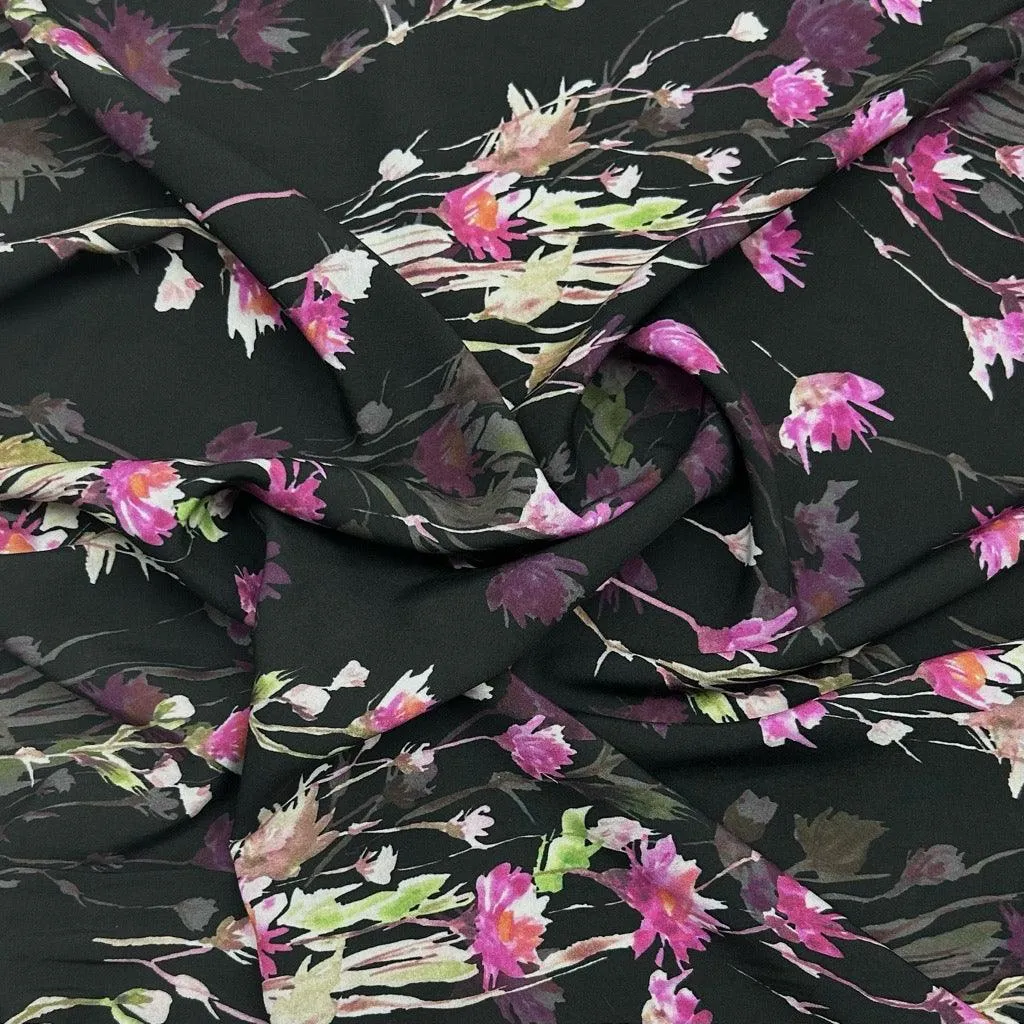 All Over Bouquets Viscose Lawn Fabric