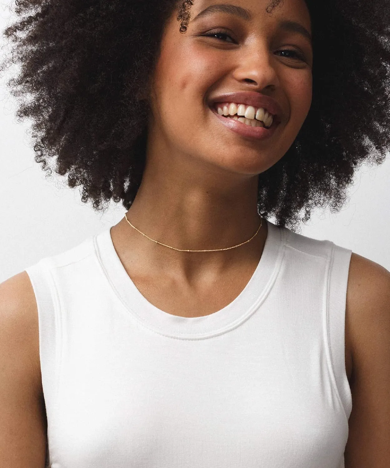 Aobei Pearl 18K Gold Paperclip Chain Choker Satellite Chain Biwa Pearl Pendant Necklace Dainty Jewelry for Women