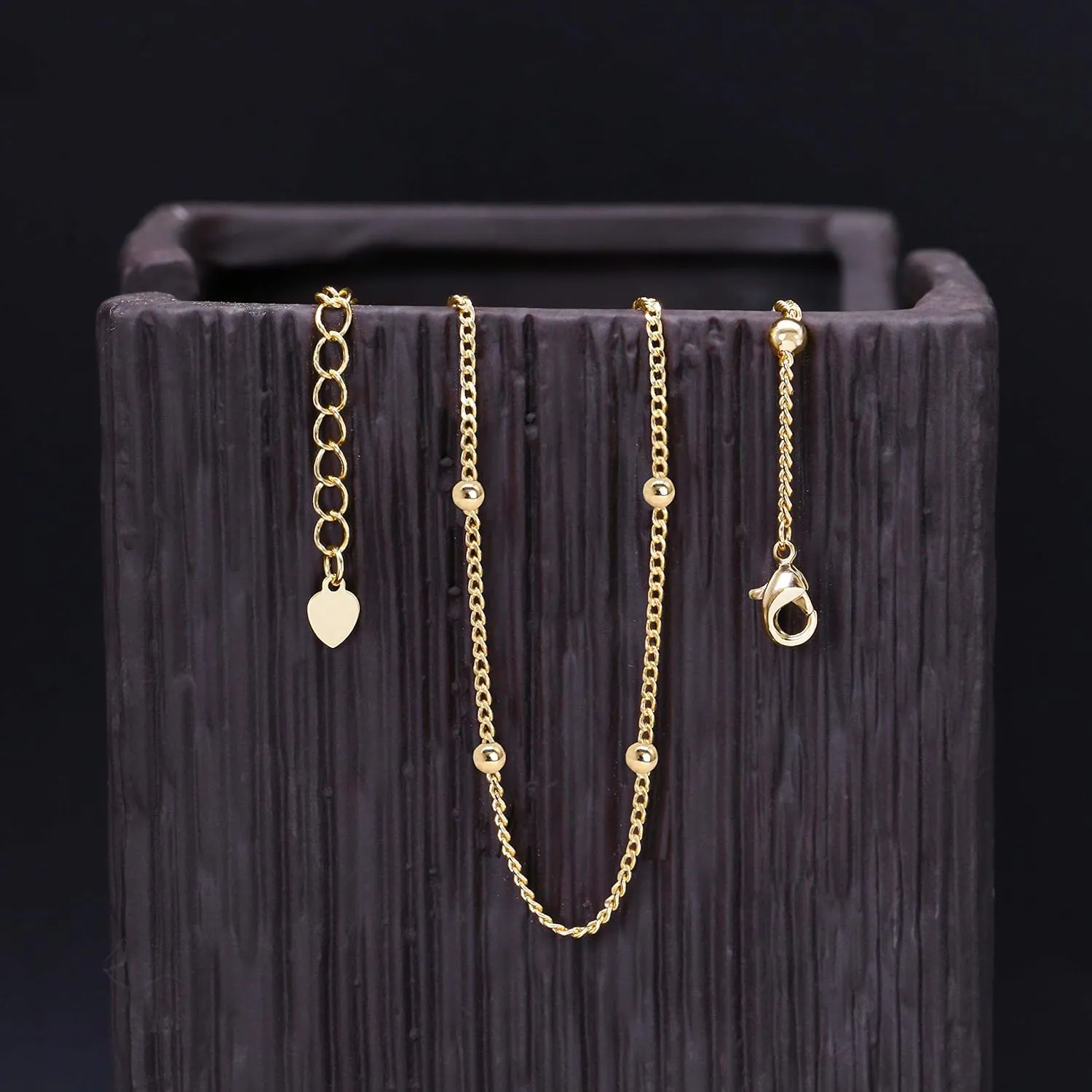 Aobei Pearl 18K Gold Paperclip Chain Choker Satellite Chain Biwa Pearl Pendant Necklace Dainty Jewelry for Women