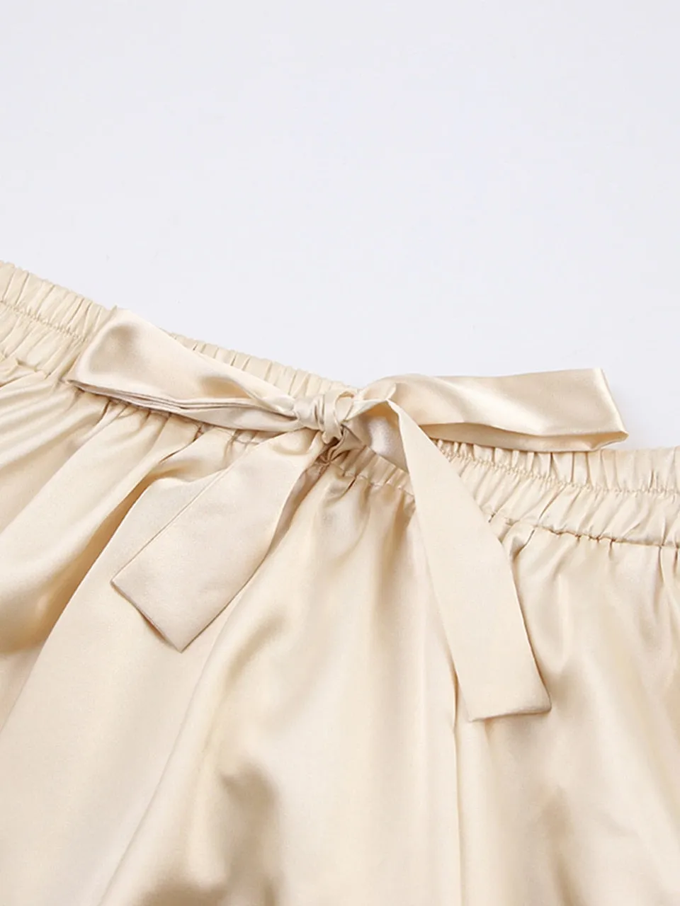BerriesJam - 3 Pieces Ruched Robes Skirts Pijama Set