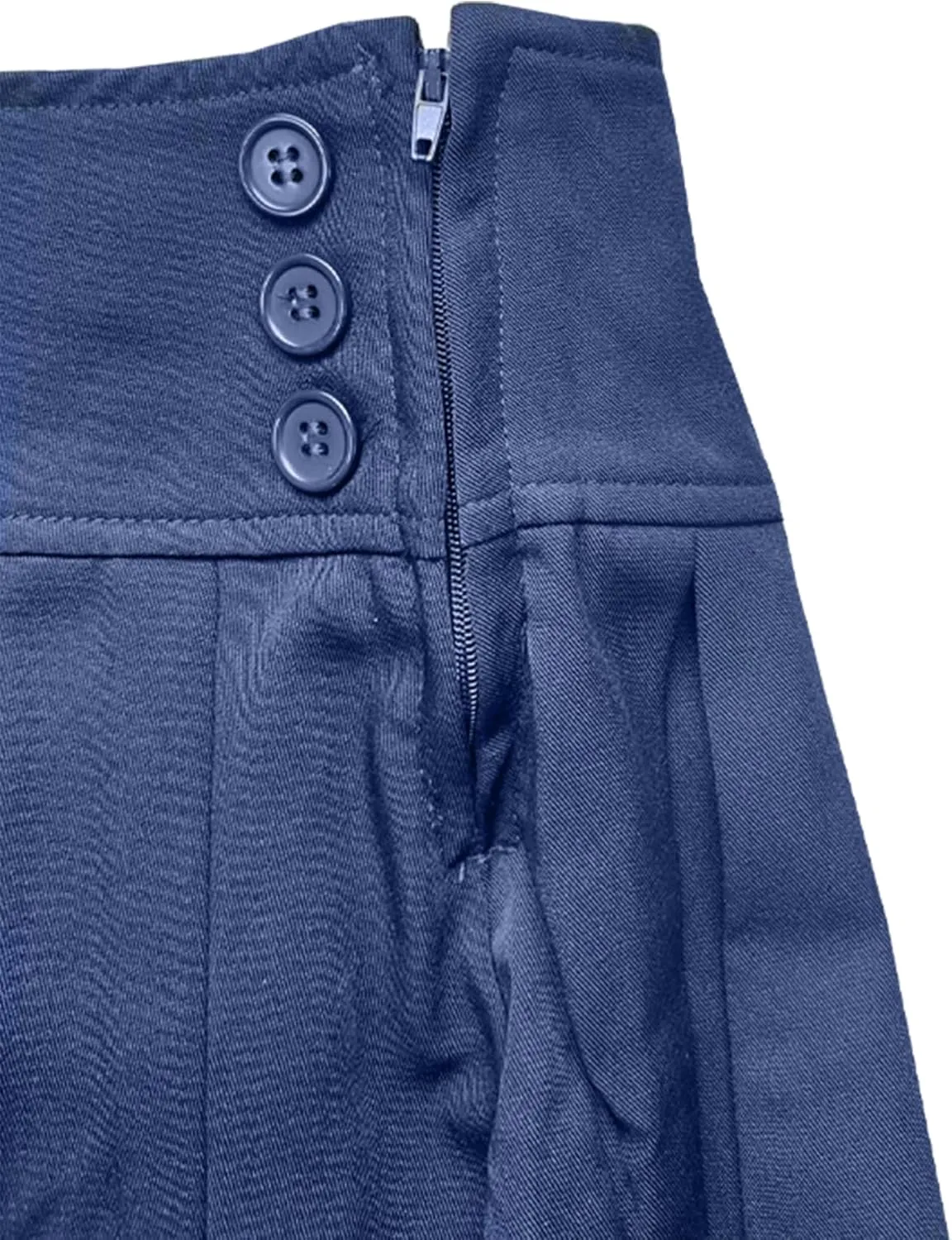 Bienzoe Girls School Uniform Adjustable Waist Stretch Pleated Skirt