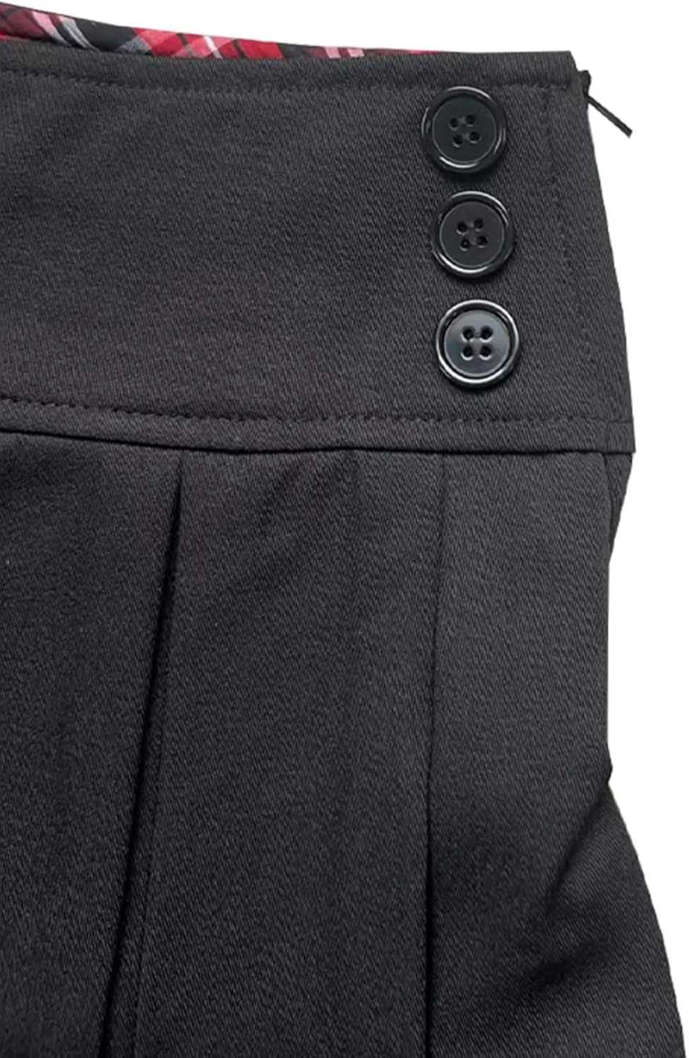 Bienzoe Girls School Uniform Adjustable Waist Stretch Pleated Skirt