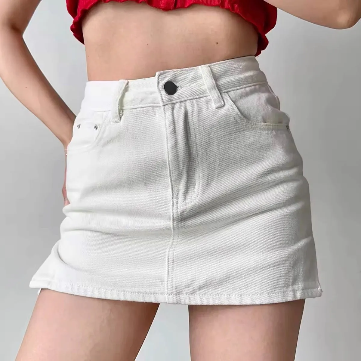 Capri Denim Mini Skirt