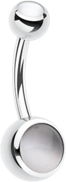 Cat Eye Stone Steel WildKlass Belly Button Ring