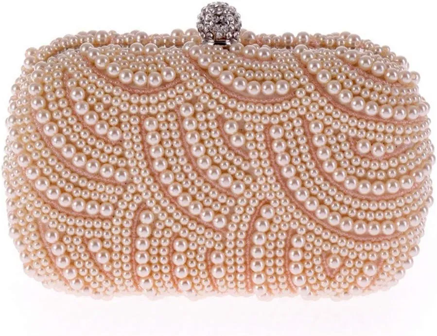 Chain Shoulder Bag Handbags Pearl Diamonds Wedding Purse Beaded Women Day Clutch Evening Bags
