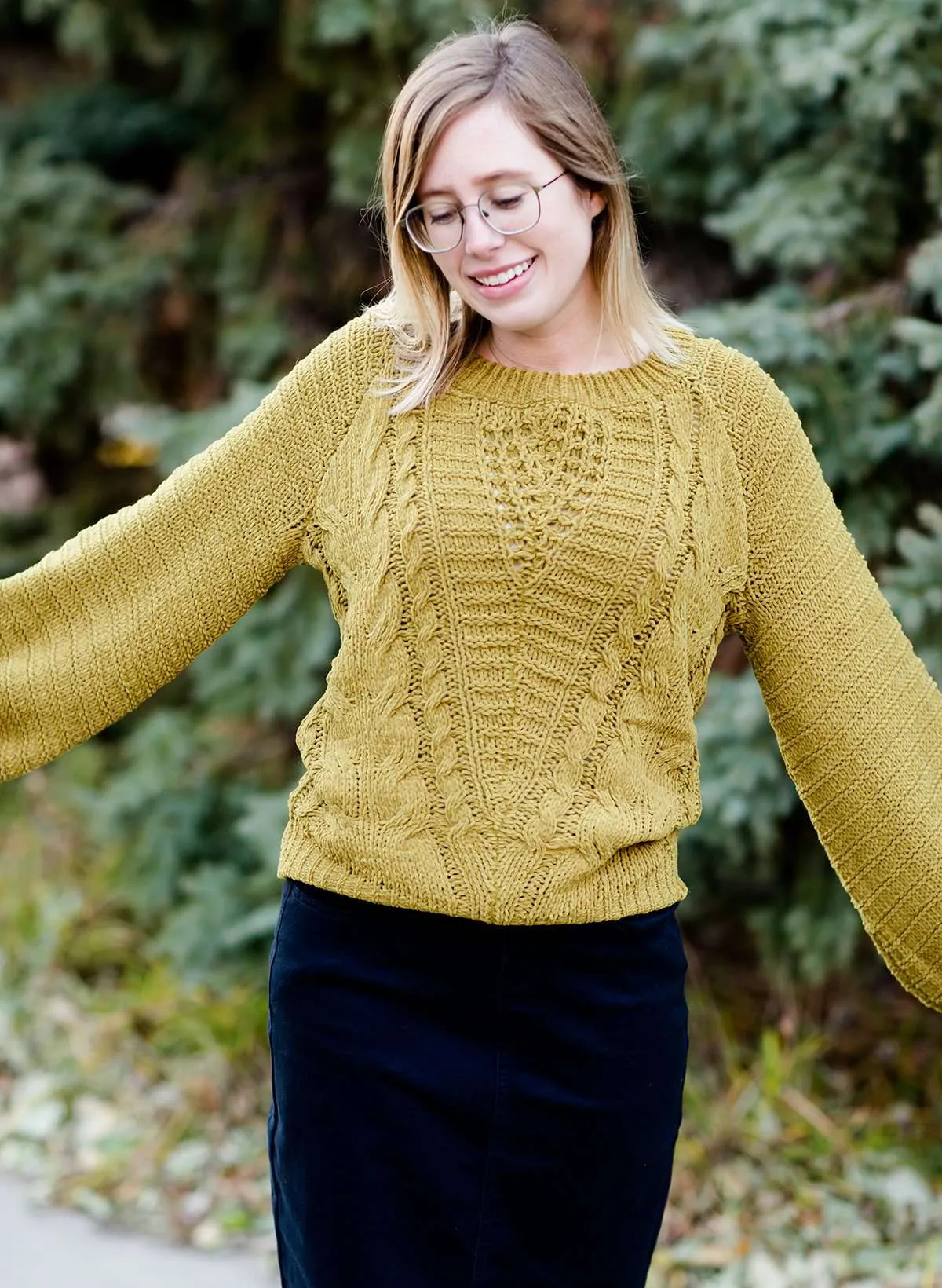 Chenille Cable Knit Sweater-FINAL SALE
