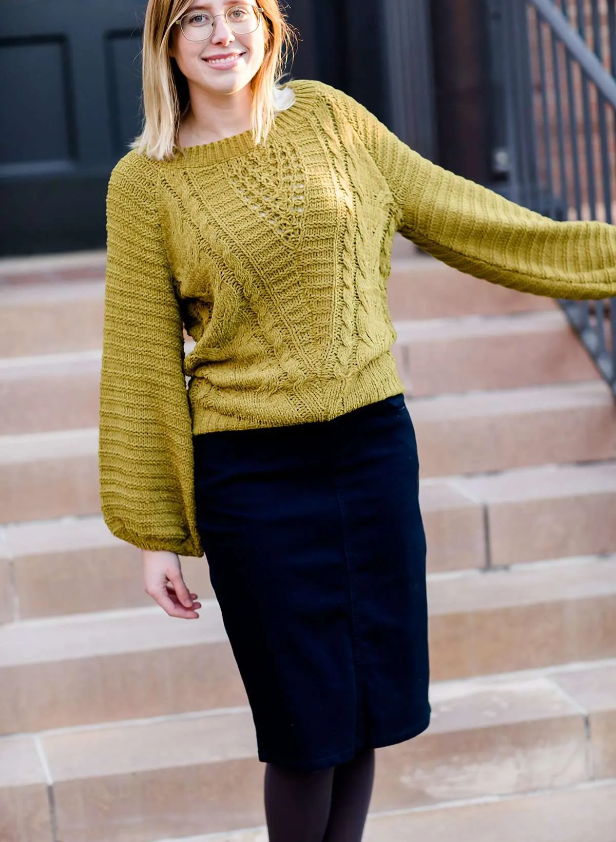 Chenille Cable Knit Sweater-FINAL SALE