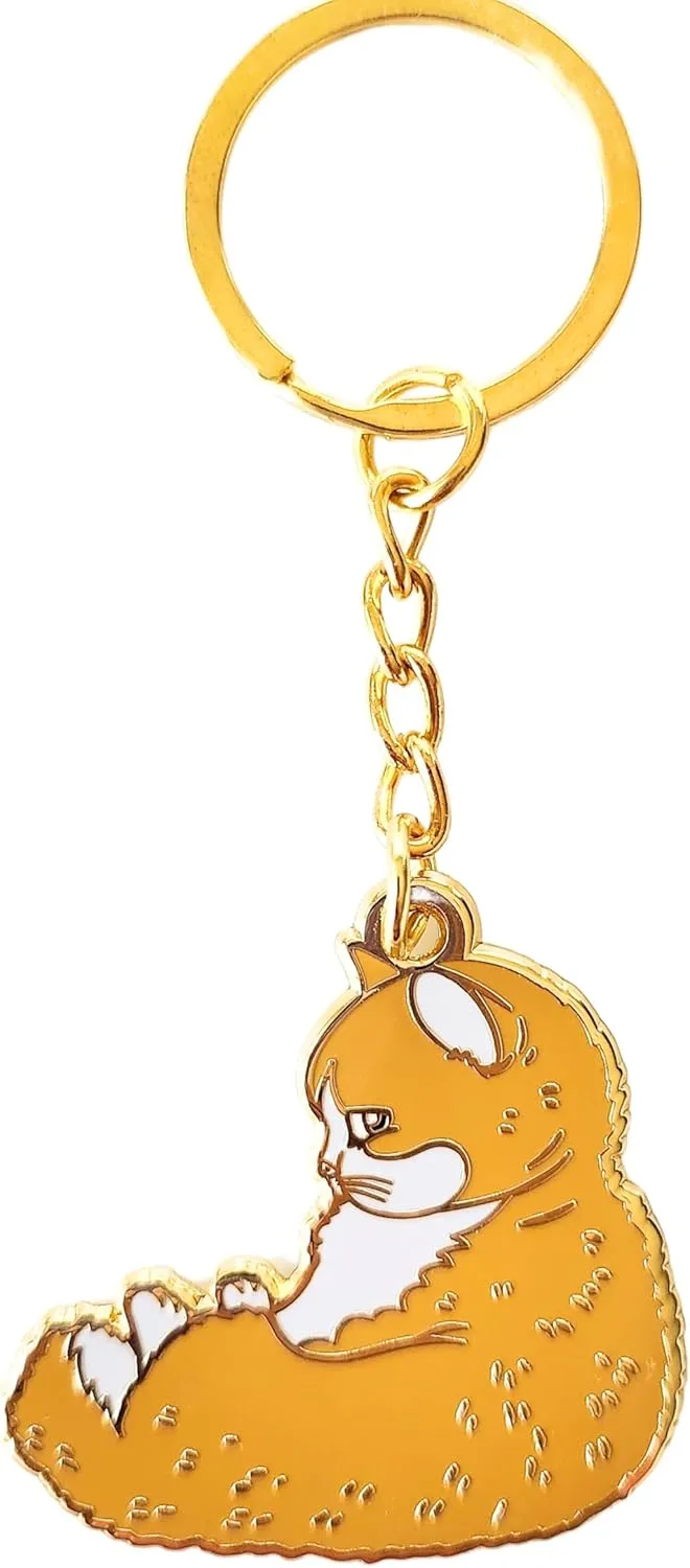 Chonky British Shorthair Cat Keychain with Judgy Bombastic Side Eye  Cute Funny Design Gift Idea Cat Lovers