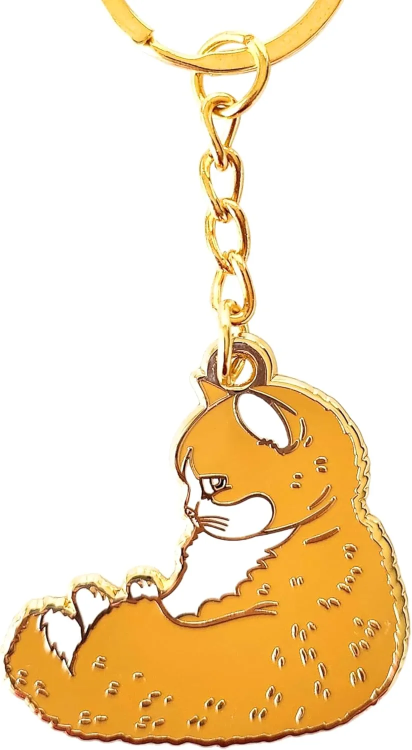 Chonky British Shorthair Cat Keychain with Judgy Bombastic Side Eye  Cute Funny Design Gift Idea Cat Lovers