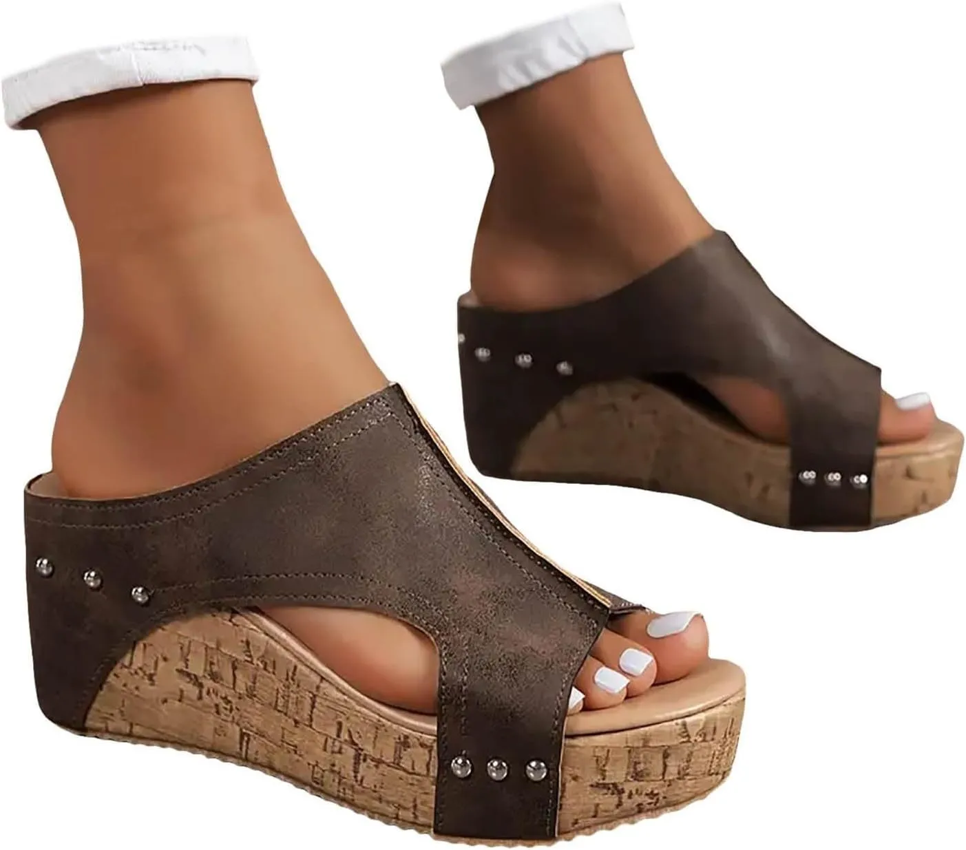 Closed Toe Sandals Women Wedge Sandals For Women Platform Wedge Sandals Open Toe Slipper Sandals Women Casual Summer Shoes