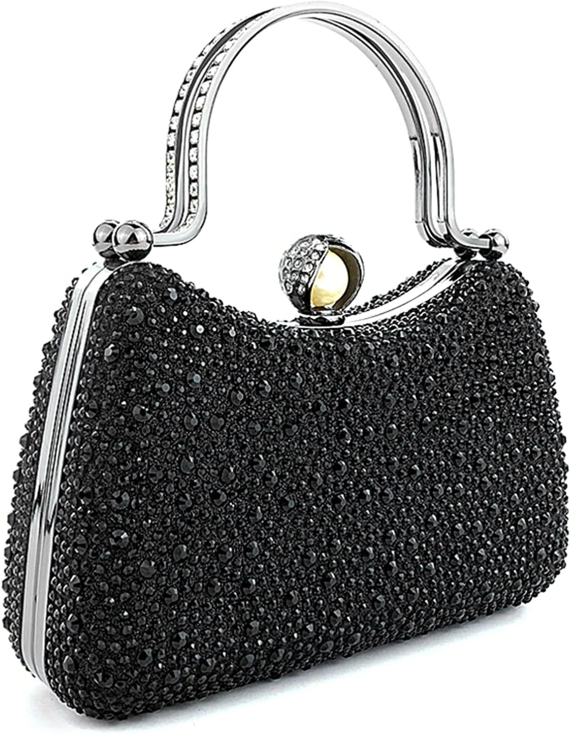 Comeon Evening Handbags for Women Rhinestone Evening Clutch Bag Sparkle Crystal Purses Party Wedding Formal Purses with Chain