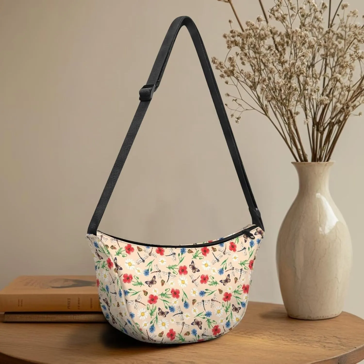 Crescent Cross-body Bags Lightweight and Soft Shoulder Bag Purse Small Dumpling Hobo Bag Fashion Handbags