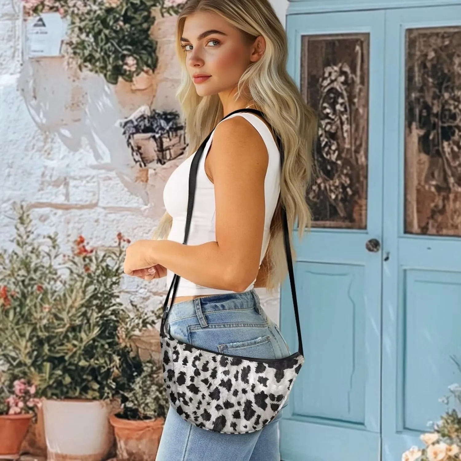 Crescent Cross-body Bags Lightweight and Soft Shoulder Bag Purse Small Dumpling Hobo Bag Fashion Handbags
