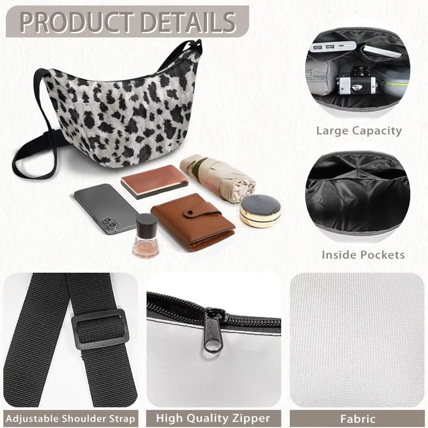 Crescent Cross-body Bags Lightweight and Soft Shoulder Bag Purse Small Dumpling Hobo Bag Fashion Handbags
