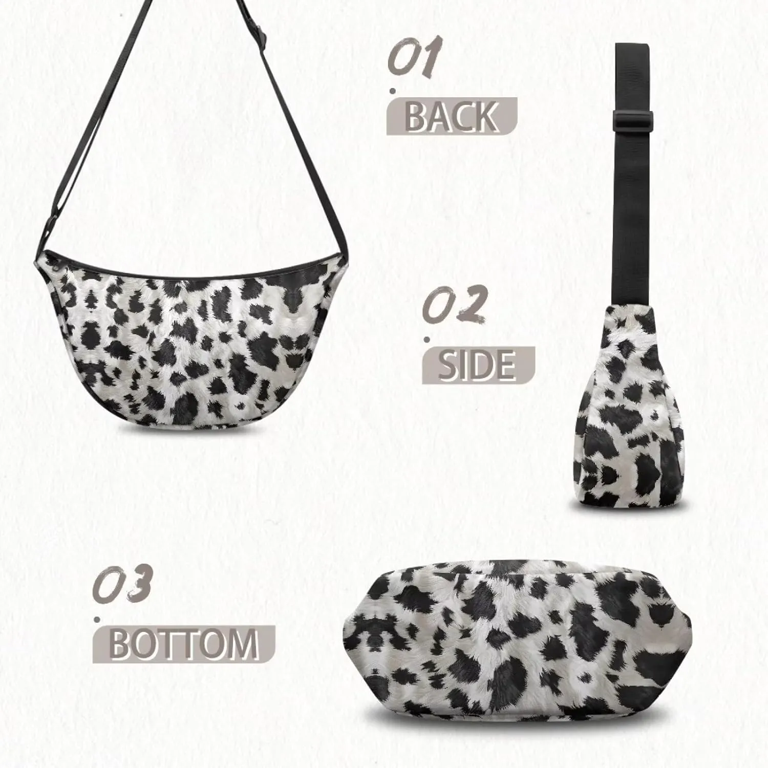 Crescent Cross-body Bags Lightweight and Soft Shoulder Bag Purse Small Dumpling Hobo Bag Fashion Handbags