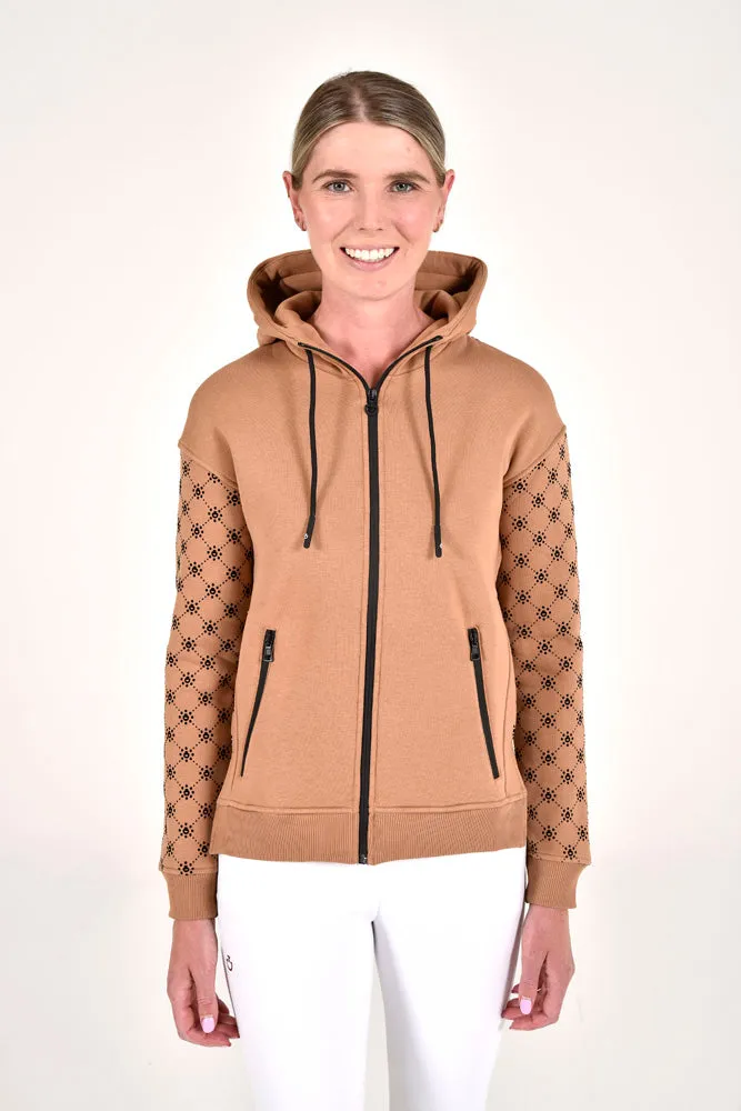 CT Orbit Flock Zip Hoodie - Cacao