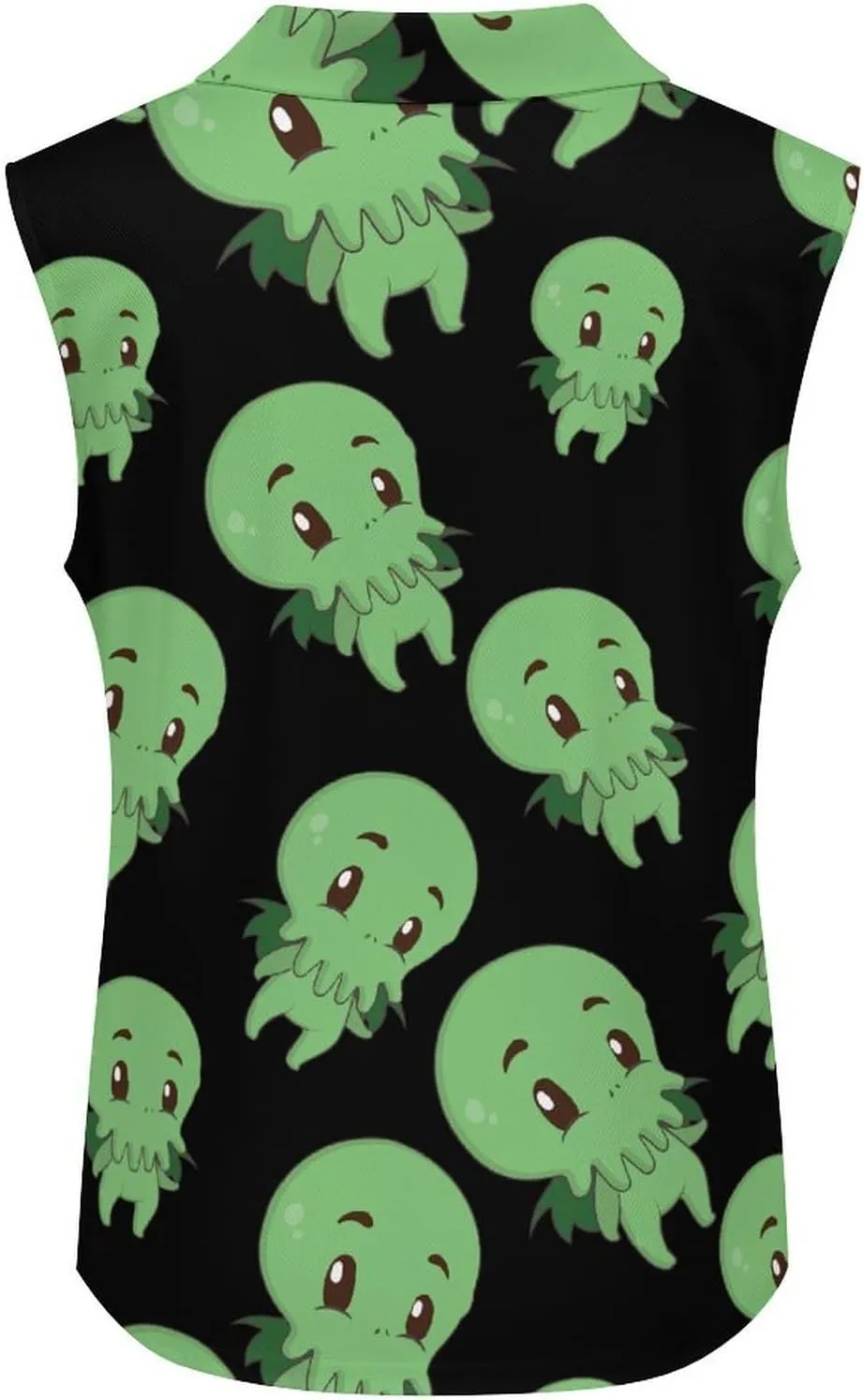 Cute Little Cthulhuss Women's Sleeveless Golf Polo Shirts Athletic Tank Tops