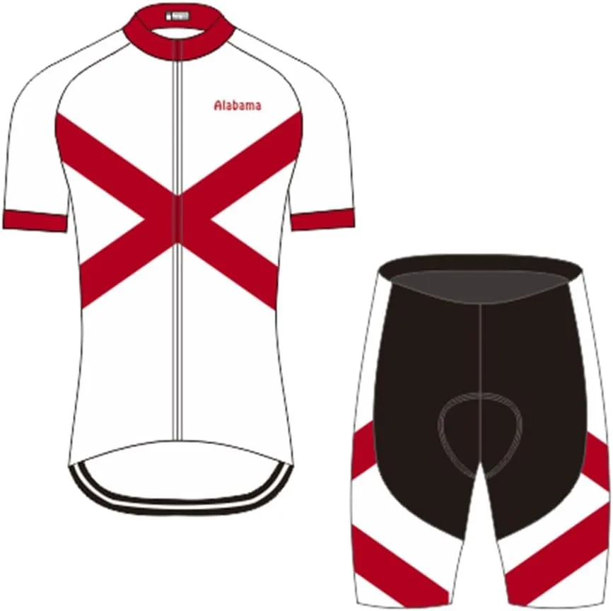 Cycling Jersey Men Set Biking Clothes Bicycle Short Sleeve Bike Shirts Shorts with 3D Padded Quick Dry Breathable