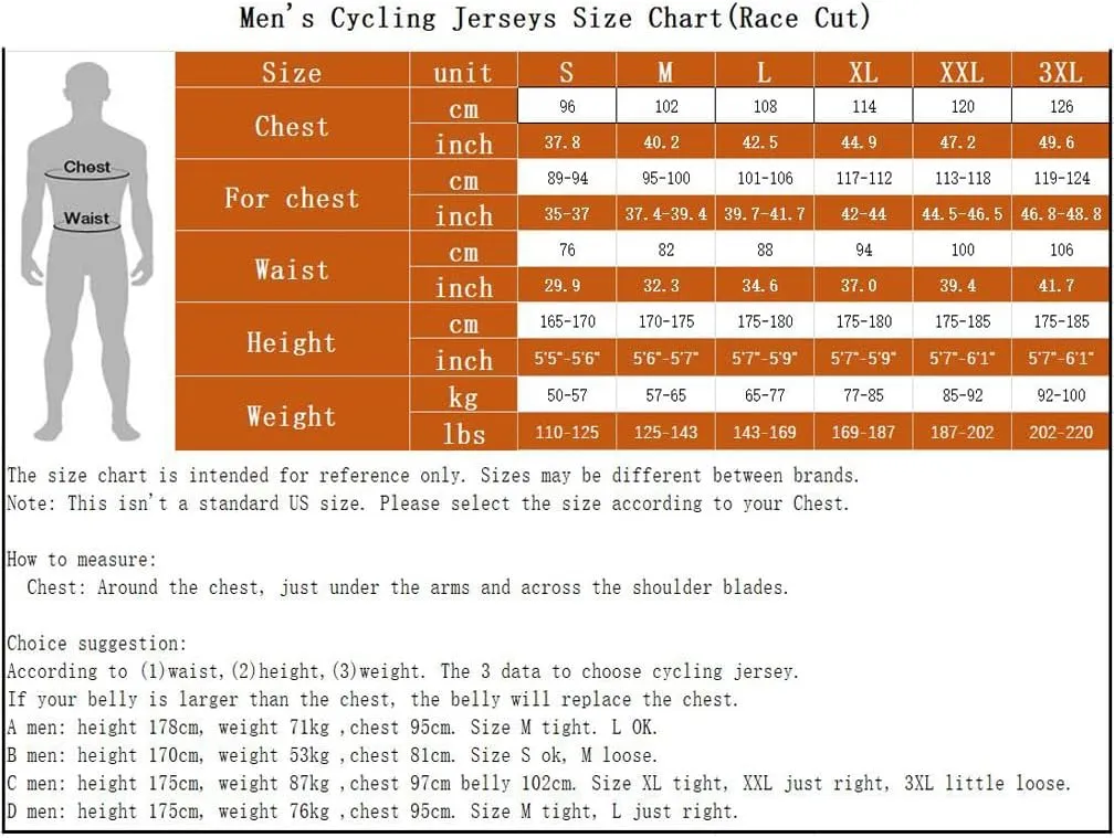 Cycling Jersey Men Set Biking Clothes Bicycle Short Sleeve Bike Shirts Shorts with 3D Padded Quick Dry Breathable