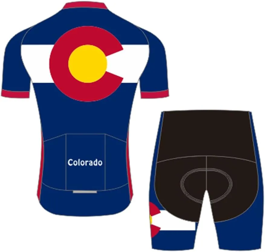 Cycling Jersey Men Set Biking Clothes Bicycle Short Sleeve Bike Shirts Shorts with 3D Padded Quick Dry Breathable
