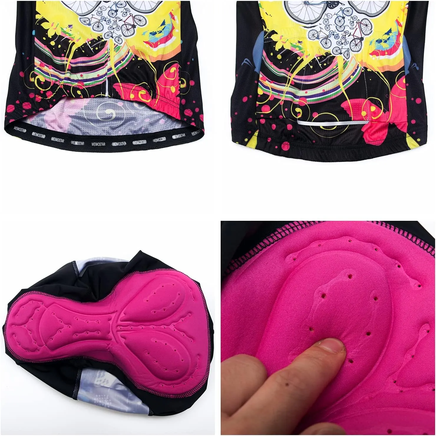 Cycling Jersey Shorts Set Padded Women Bike Bicycle Top Suit Summer