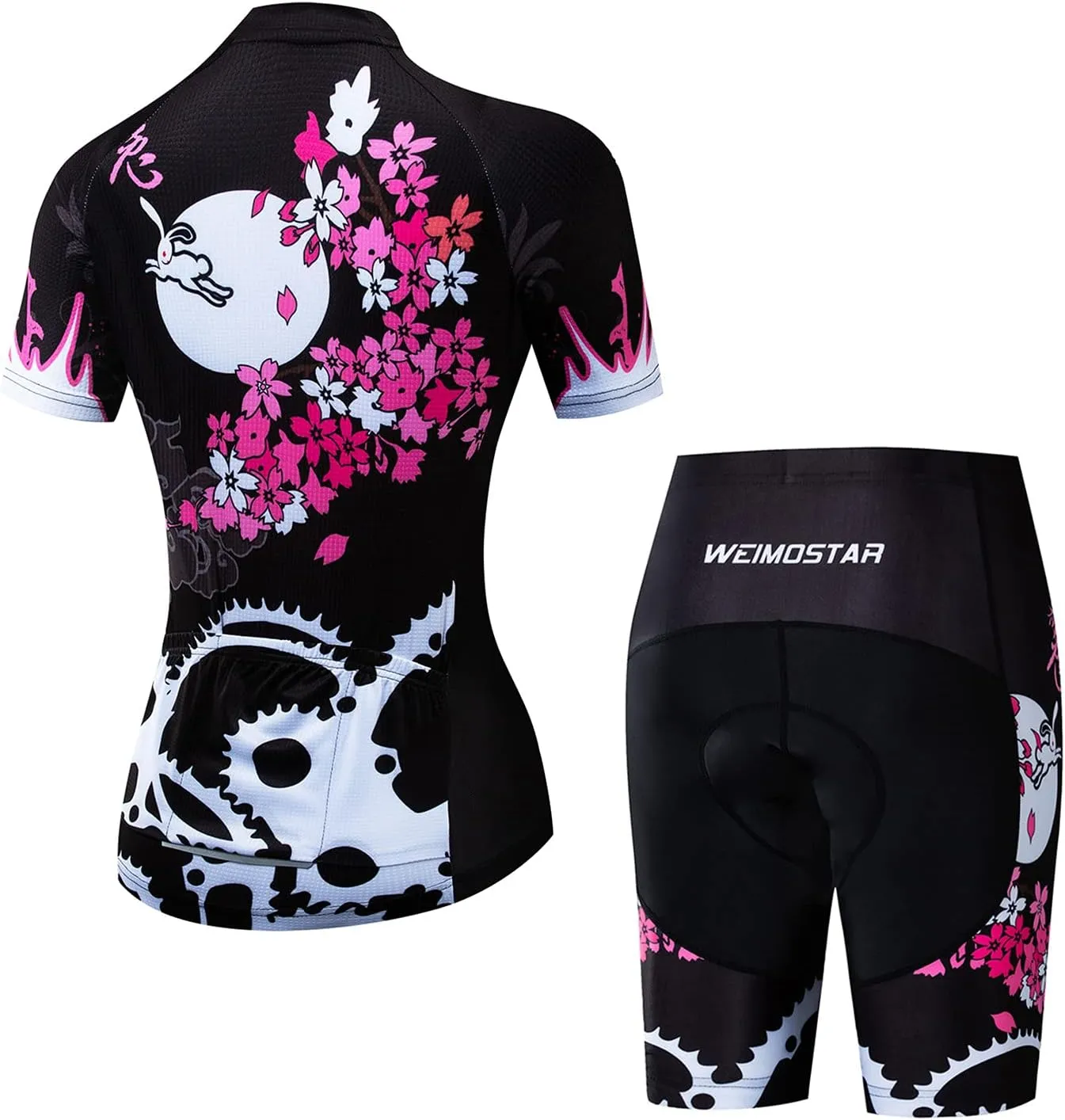 Cycling Jersey Shorts Set Padded Women Bike Bicycle Top Suit Summer