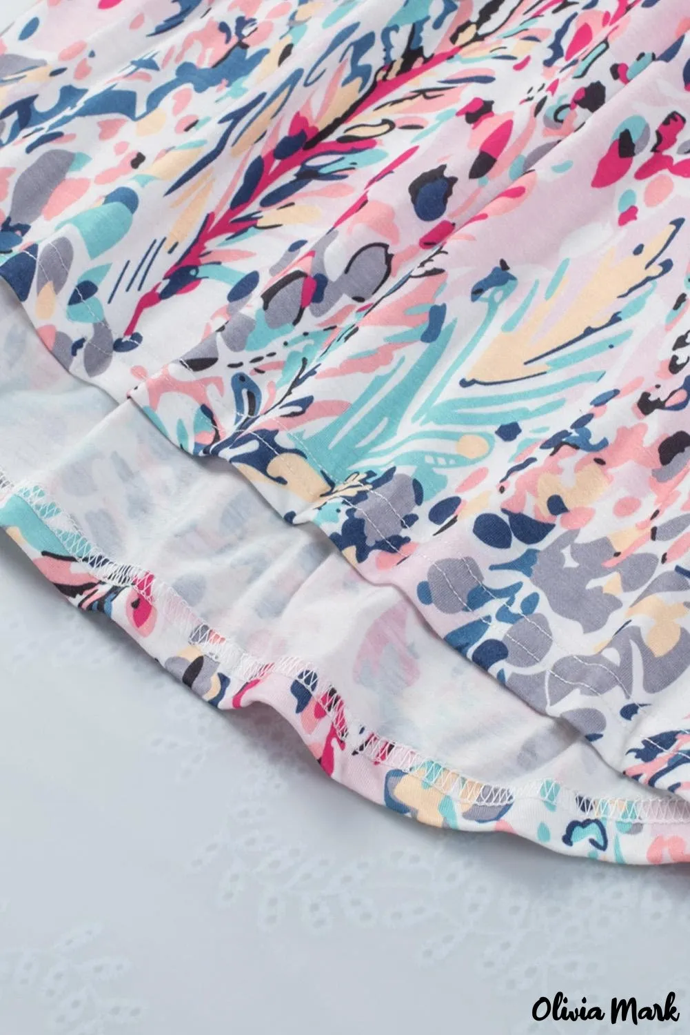 Deanwangkt - Green Floral Print Puff Sleeve Loose Blouse