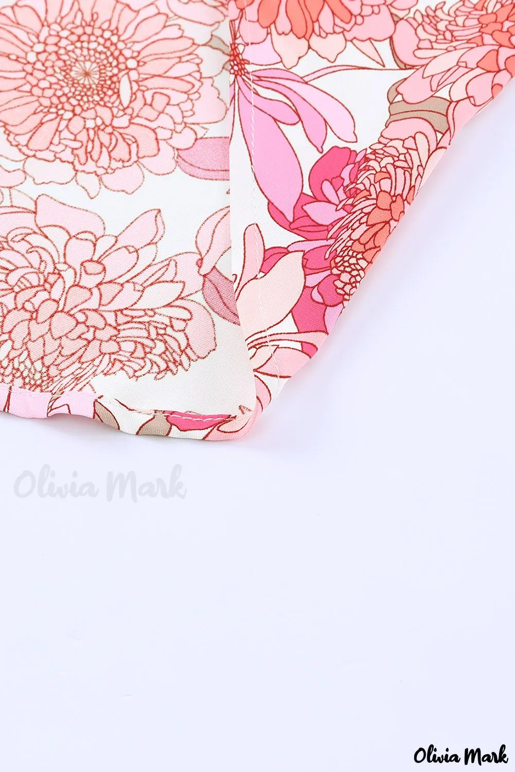 Deanwangkt - Pink floral blouse with balloon sleeves