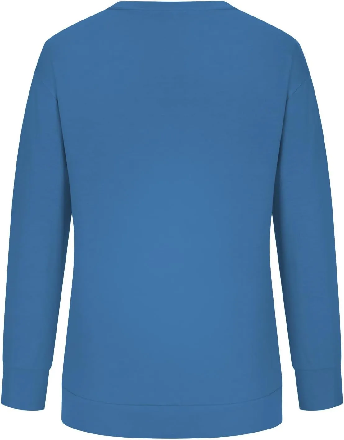 DOLKFU Womens Crewneck Loose Fit Sweatshirt Trendy Solid Color Pullover Tops Long Sleeve Casual Sweatshirts