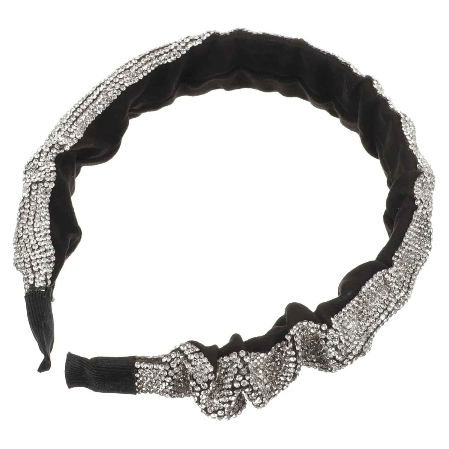 Full Rhinestone Wide Brim Headband Fashionable Hair Jewelry for Makeup Party