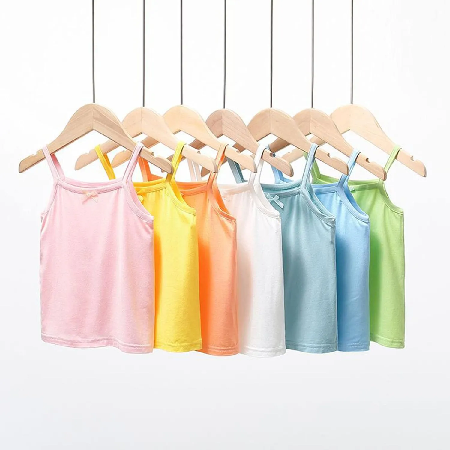 Girls Tank Tops Cotton Summer Sleeveless Spaghetti Strap Camisoles Toddler Girl Sports Dance Ballet Undershirt