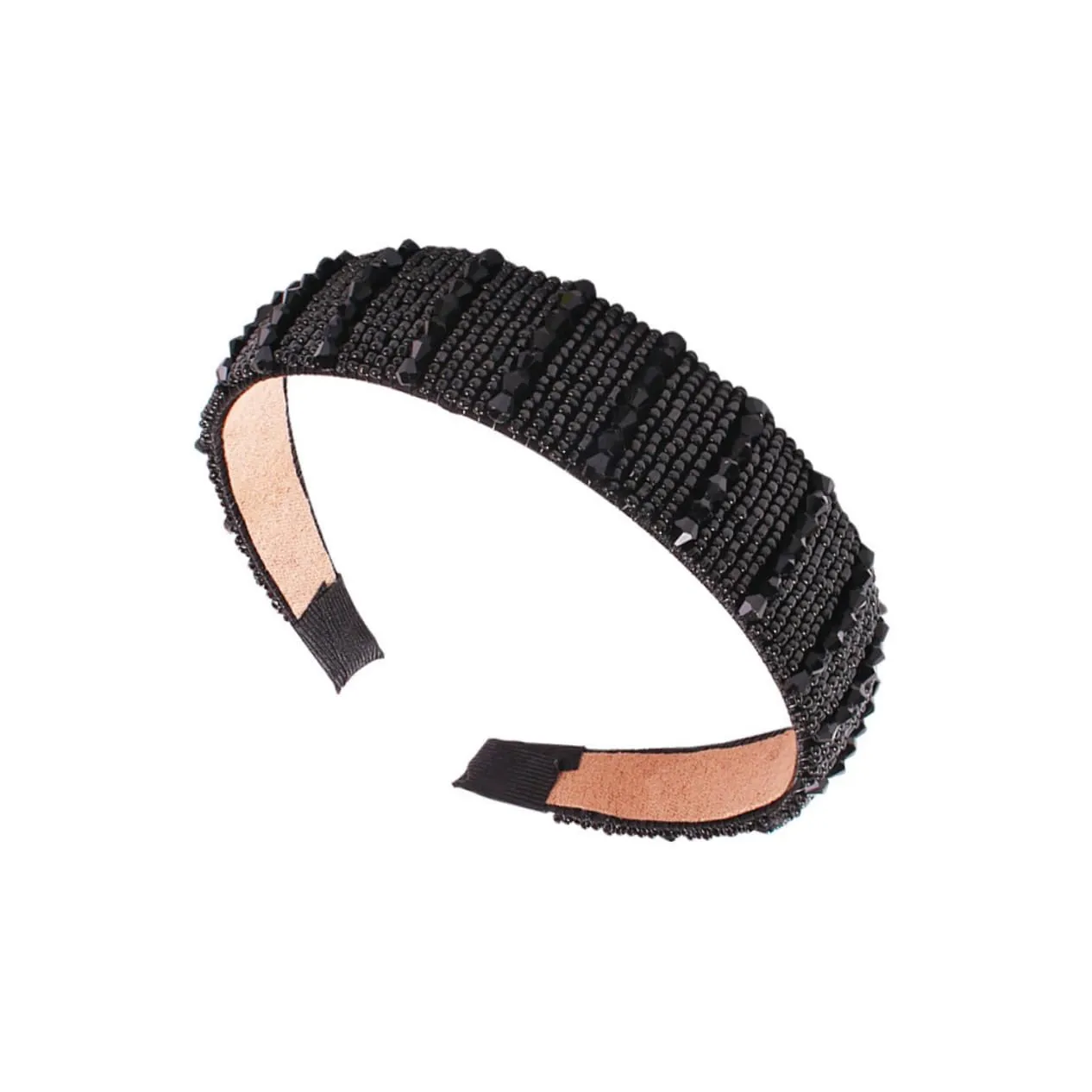 Gorgeous Wide Brim Headband Crystal Glitter Wedding Hair Hoop Fashionable Headpiece for Women Girls Brides