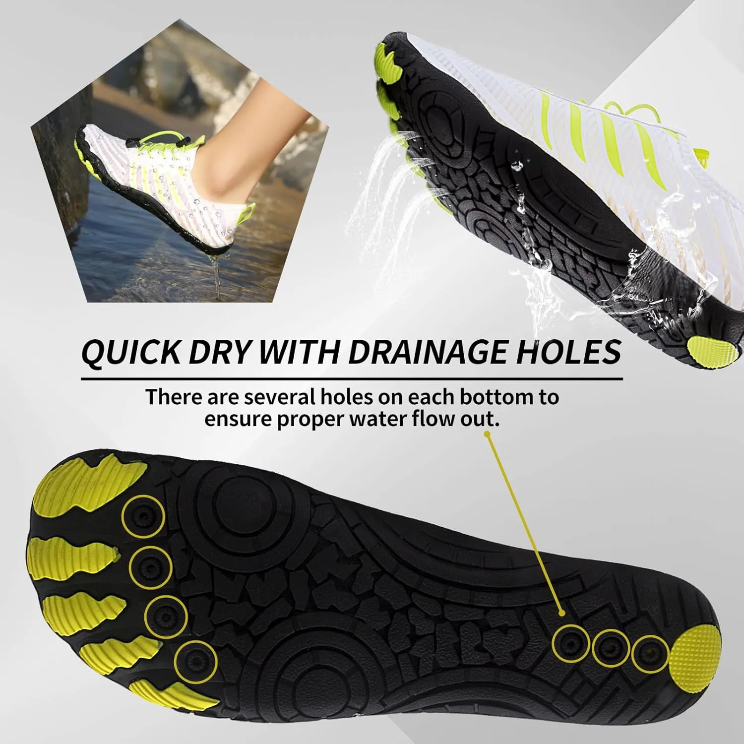 Grounded Barefoot Footwear for Women Men Neuropathy, Comfortable Lightweight Non-Slip Minimalist Barefoot Shoes, Outdoor Unisex Water Pro Barefoot Shoes Wide Toe Box Sneakers