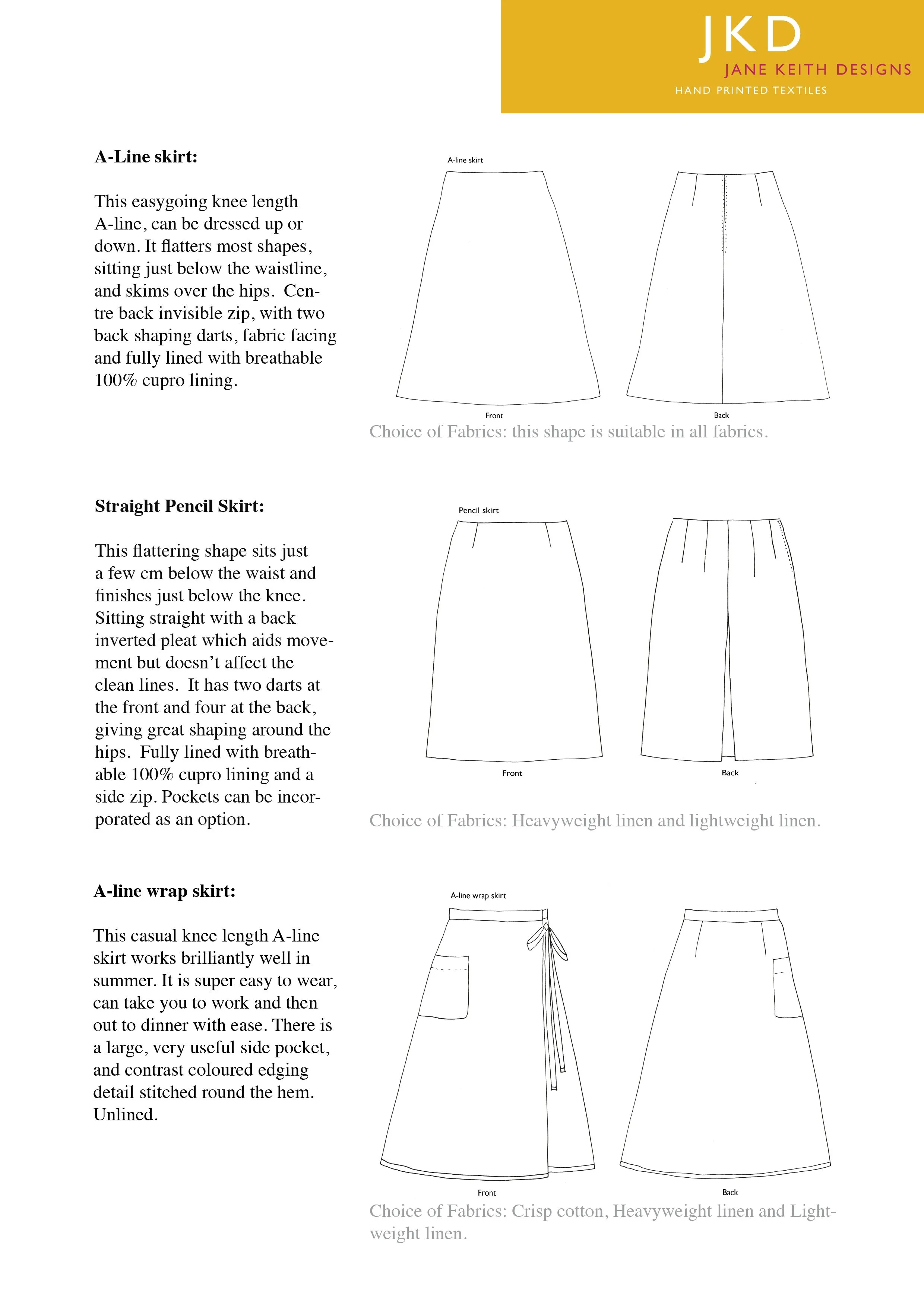 Guinea print A-line silk skirt in 'naples'