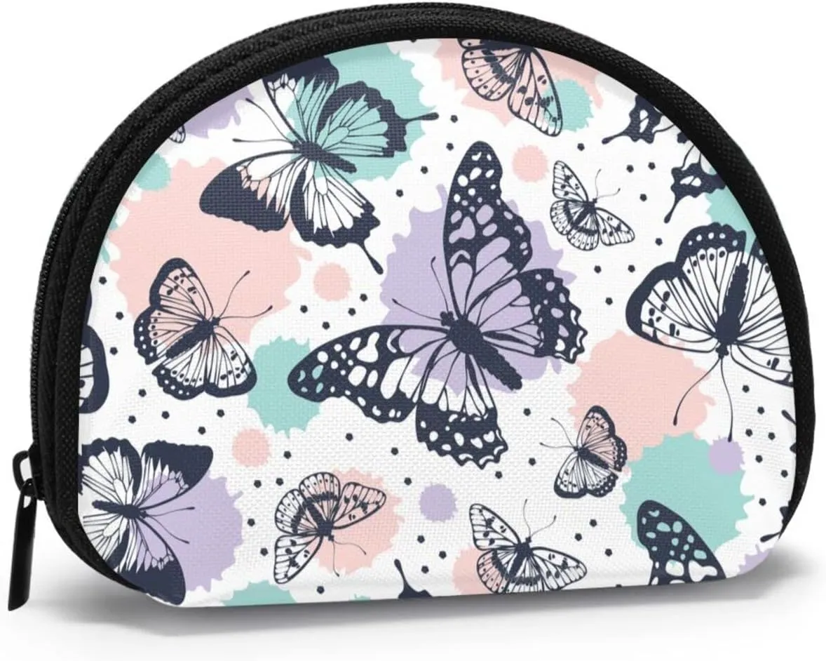 Half Moon Cosmetic Bag Travel Makeup Pouch for Women Small