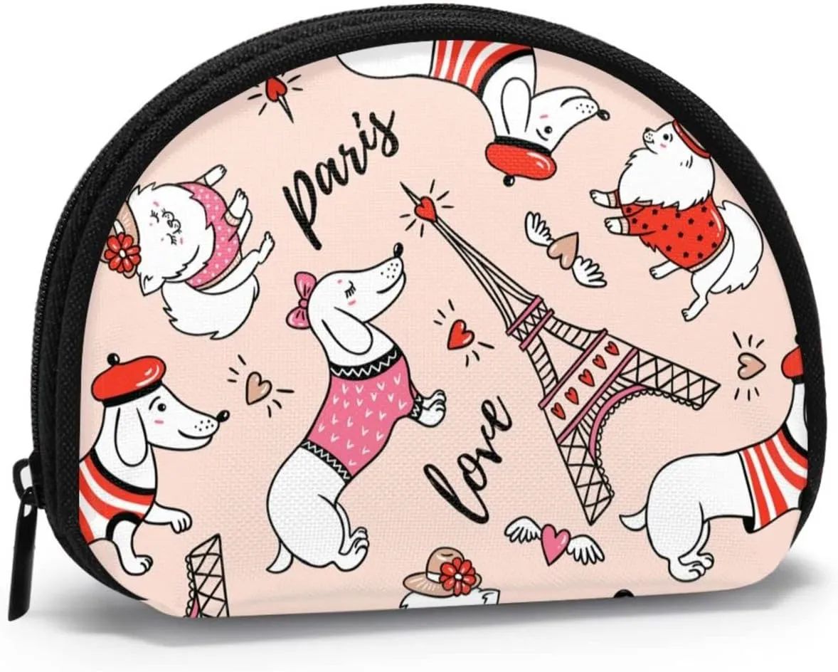 Half Moon Cosmetic Bag Travel Makeup Pouch for Women Small