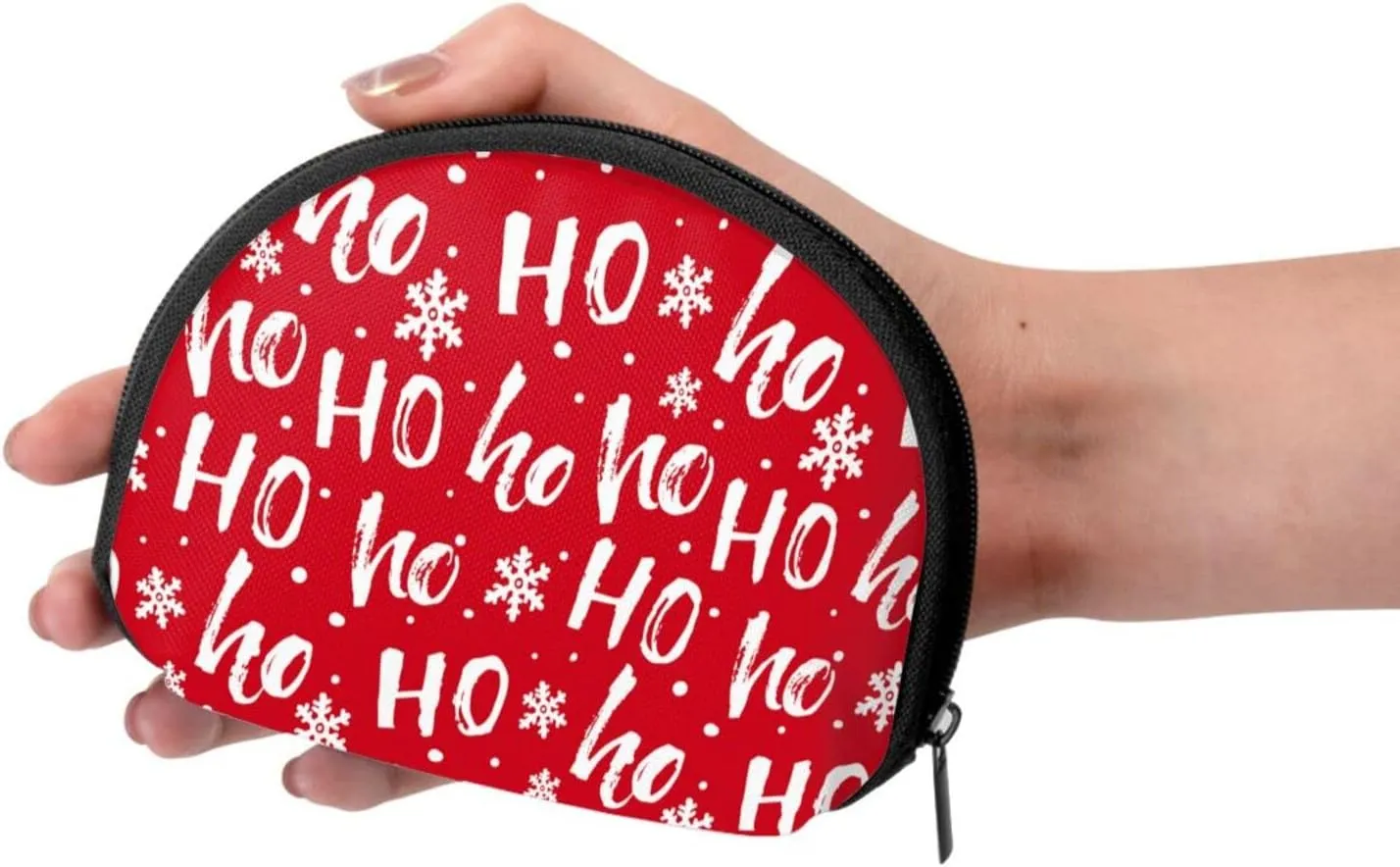 Half Moon Cosmetic Bag Travel Makeup Pouch for Women Small