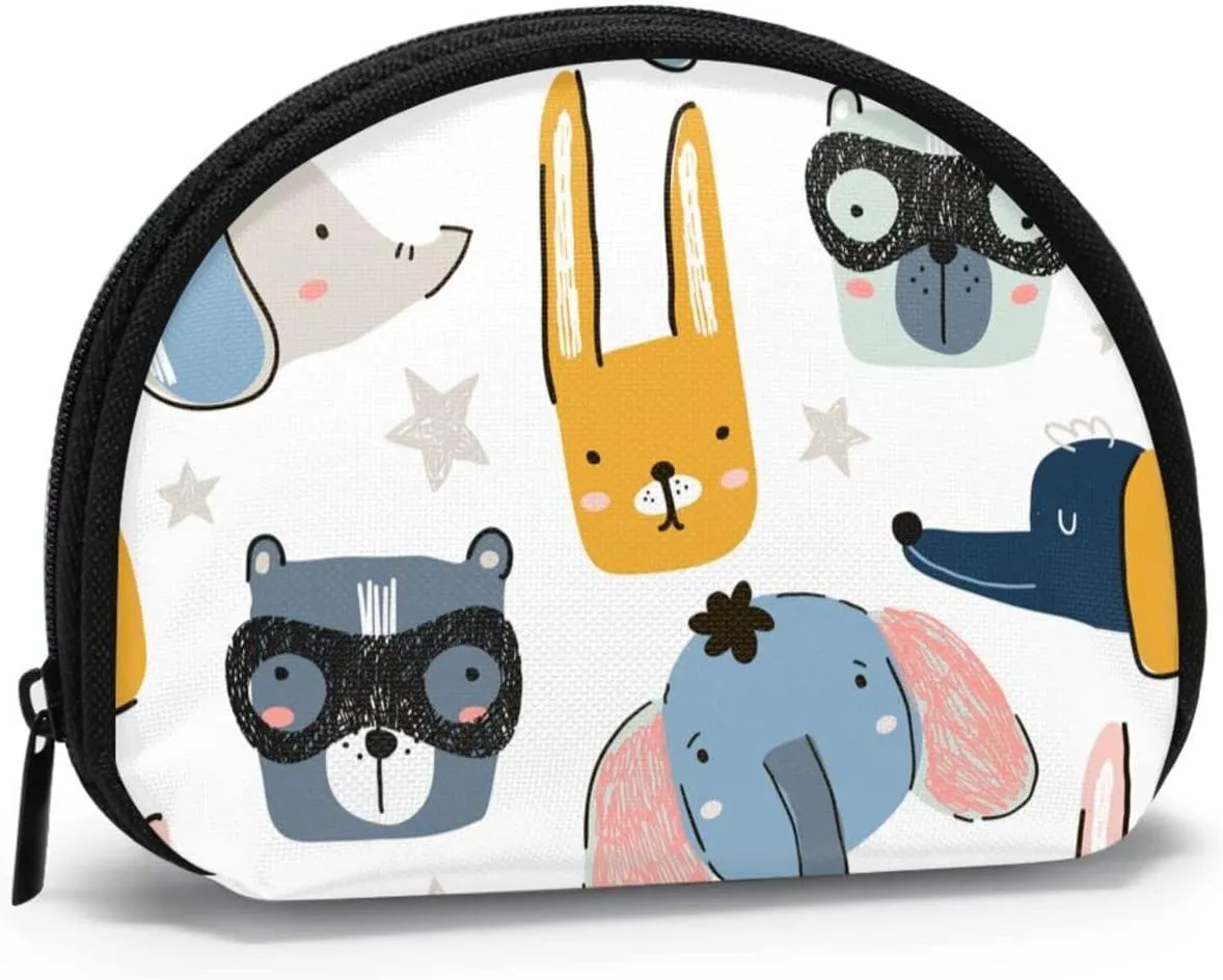 Half Moon Cosmetic Bag Travel Makeup Pouch for Women Small