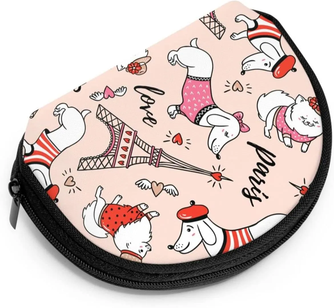 Half Moon Cosmetic Bag Travel Makeup Pouch for Women Small