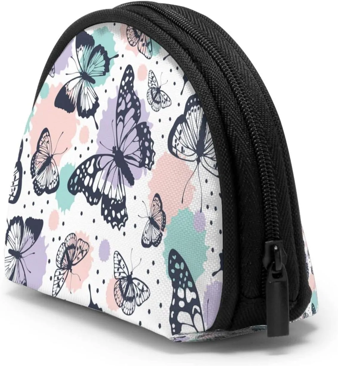 Half Moon Cosmetic Bag Travel Makeup Pouch for Women Small