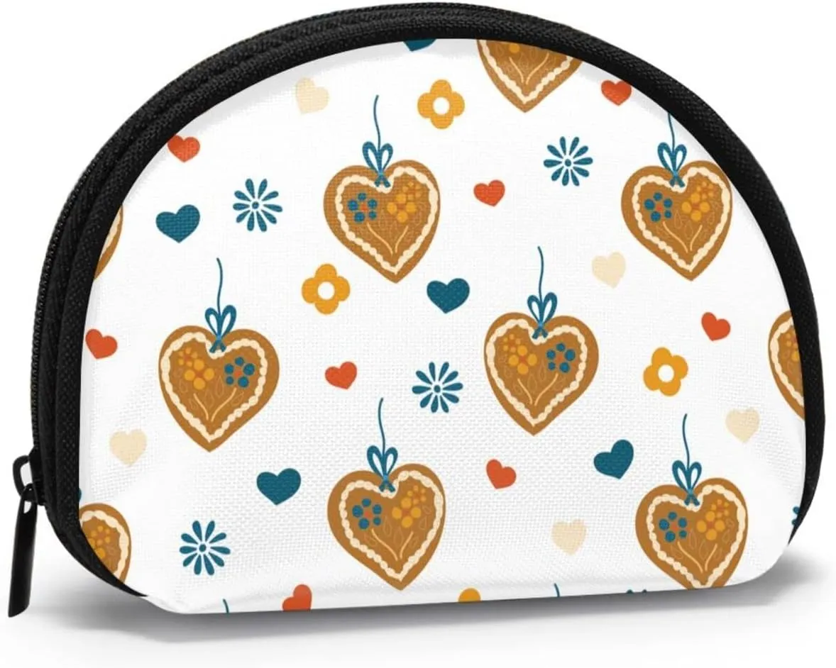 Half Moon Cosmetic Bag Travel Makeup Pouch for Women Small