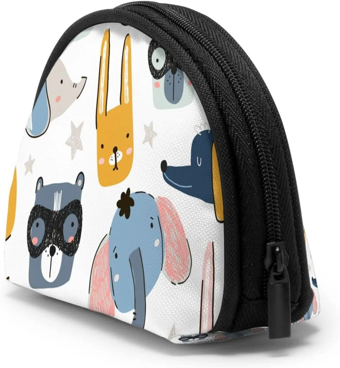 Half Moon Cosmetic Bag Travel Makeup Pouch for Women Small
